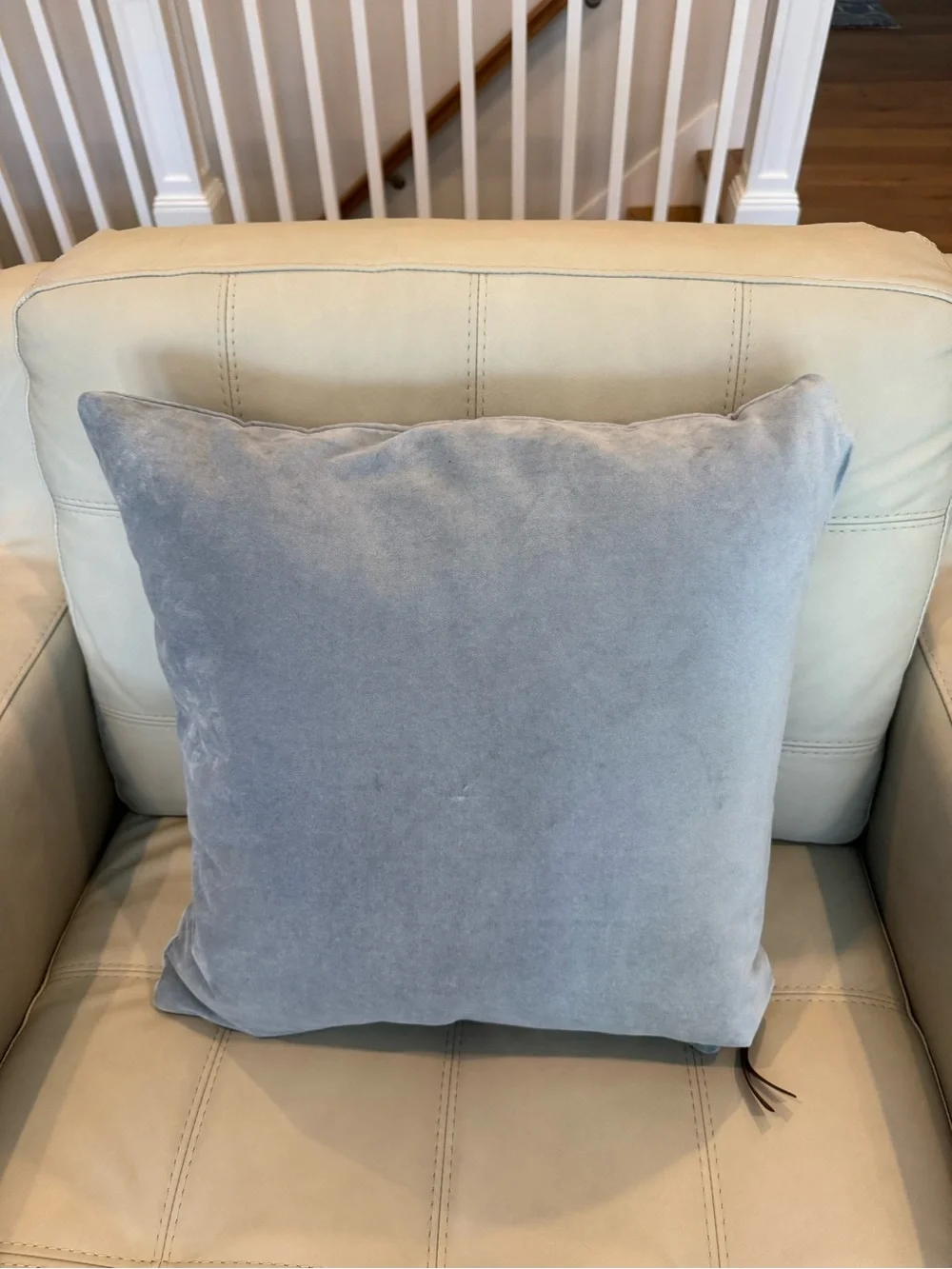 Pottery Barn Light Blue Decorative Throw Pillow 20x20 cover only